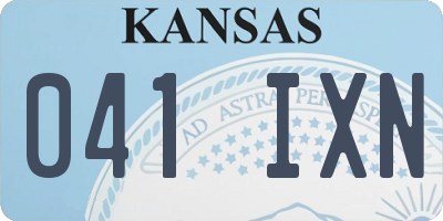 KS license plate 041IXN
