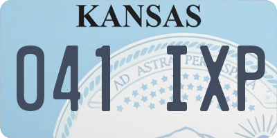 KS license plate 041IXP