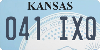 KS license plate 041IXQ