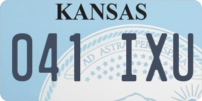 KS license plate 041IXU