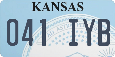KS license plate 041IYB