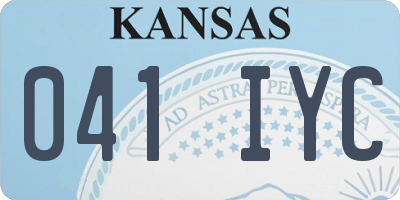 KS license plate 041IYC