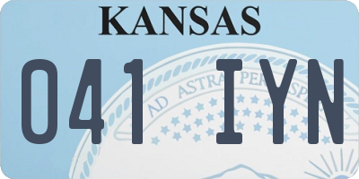 KS license plate 041IYN