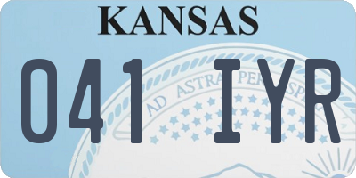 KS license plate 041IYR