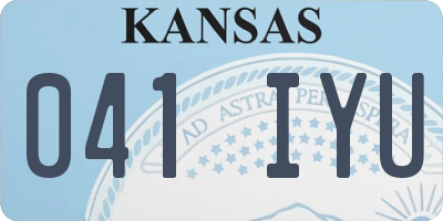 KS license plate 041IYU