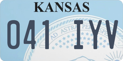 KS license plate 041IYV
