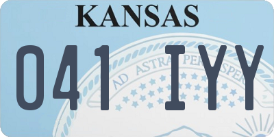 KS license plate 041IYY