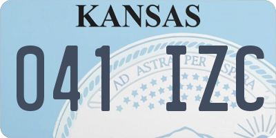 KS license plate 041IZC