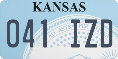 KS license plate 041IZD