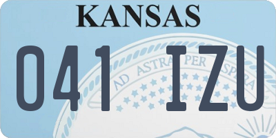 KS license plate 041IZU