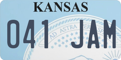 KS license plate 041JAM
