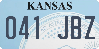 KS license plate 041JBZ