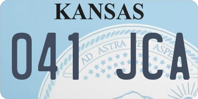 KS license plate 041JCA