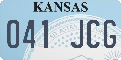 KS license plate 041JCG