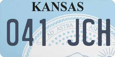 KS license plate 041JCH