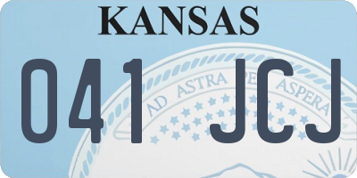 KS license plate 041JCJ