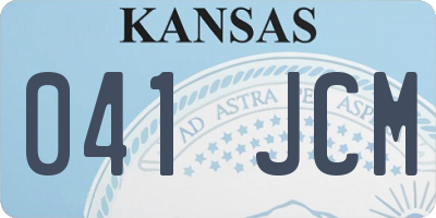 KS license plate 041JCM