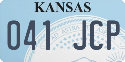 KS license plate 041JCP