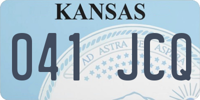 KS license plate 041JCQ