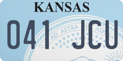KS license plate 041JCU