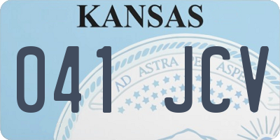 KS license plate 041JCV