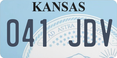 KS license plate 041JDV