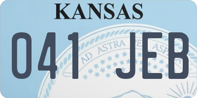 KS license plate 041JEB
