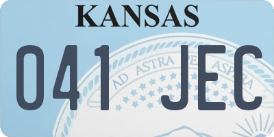 KS license plate 041JEC