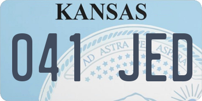 KS license plate 041JED