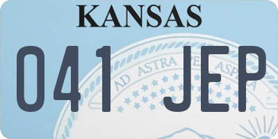 KS license plate 041JEP