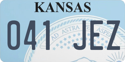 KS license plate 041JEZ