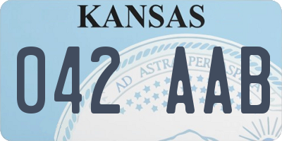 KS license plate 042AAB