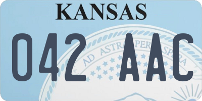 KS license plate 042AAC