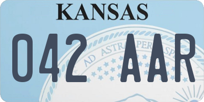 KS license plate 042AAR