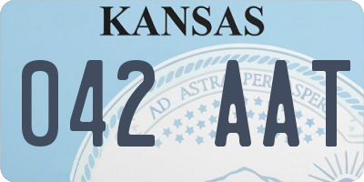 KS license plate 042AAT