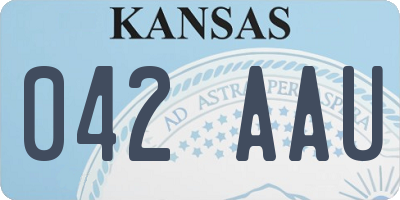 KS license plate 042AAU