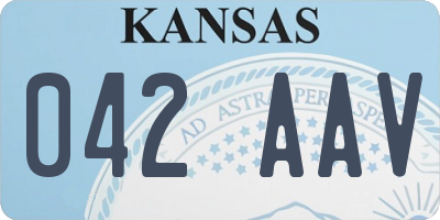 KS license plate 042AAV