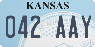 KS license plate 042AAY