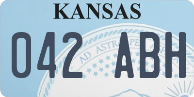 KS license plate 042ABH