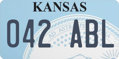 KS license plate 042ABL