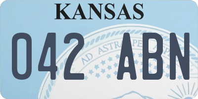 KS license plate 042ABN