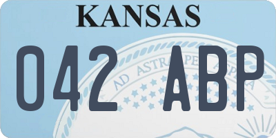 KS license plate 042ABP