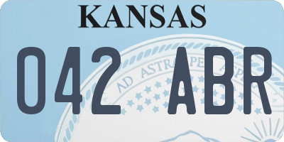 KS license plate 042ABR