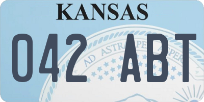 KS license plate 042ABT