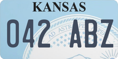 KS license plate 042ABZ