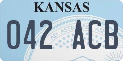 KS license plate 042ACB