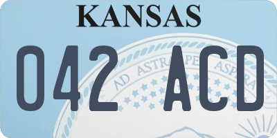 KS license plate 042ACD