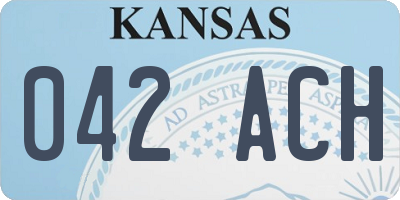KS license plate 042ACH