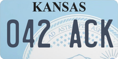 KS license plate 042ACK