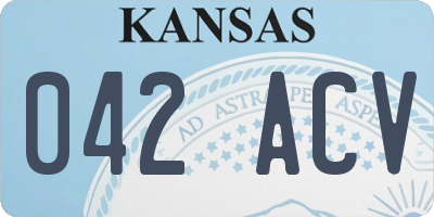 KS license plate 042ACV